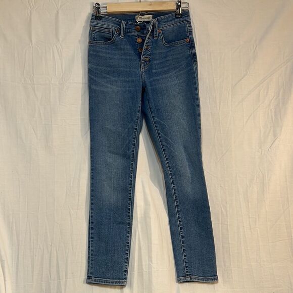 MADEWELL womens skinny crop 9” mid- rise size 25 jeans. 9/10 condition - Picture 8 of 9